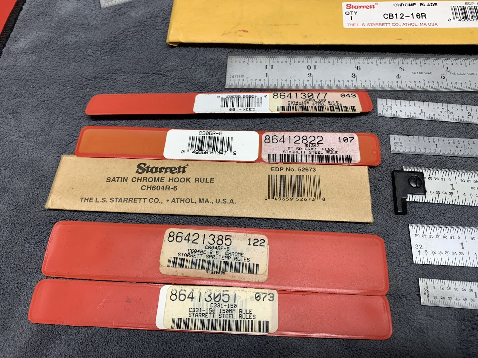 Machinist Tool Lot of 11 Starrett Scales New & Used