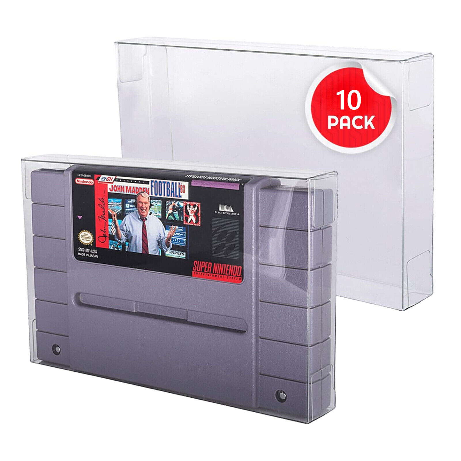 10x Display Protectors Clear Cover For Nintendo SNES CARTRIDGE Video Game Carts