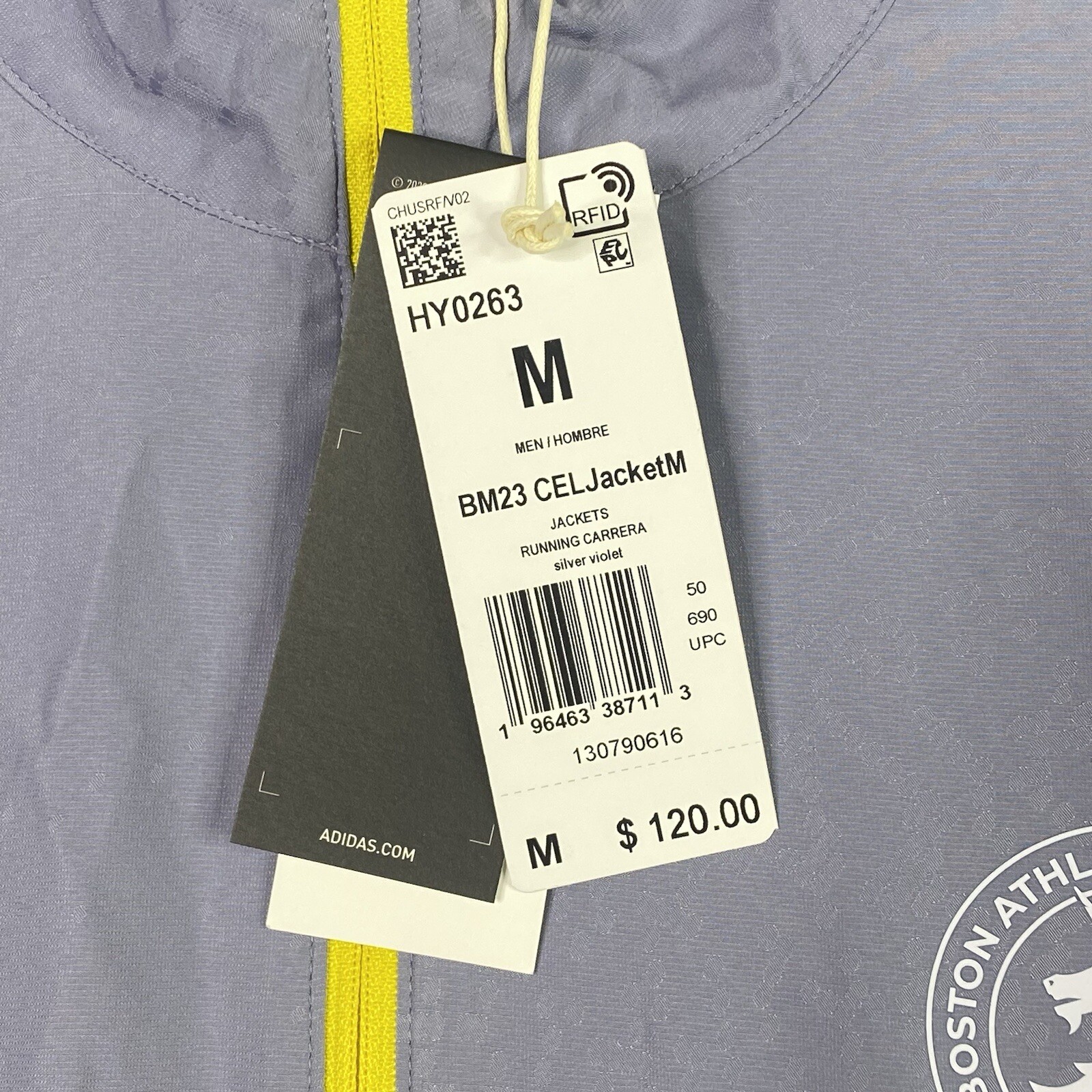 Adidas 2023 Boston Marathon Celebration Jacket Mens Medium Running HY0263 - New