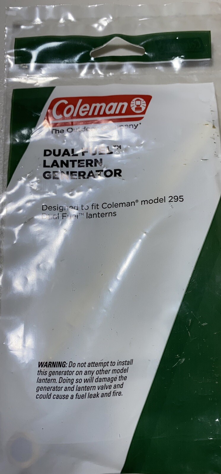 Coleman 295 Dual Fuel Lantern Generator # 295-5891/3000005404