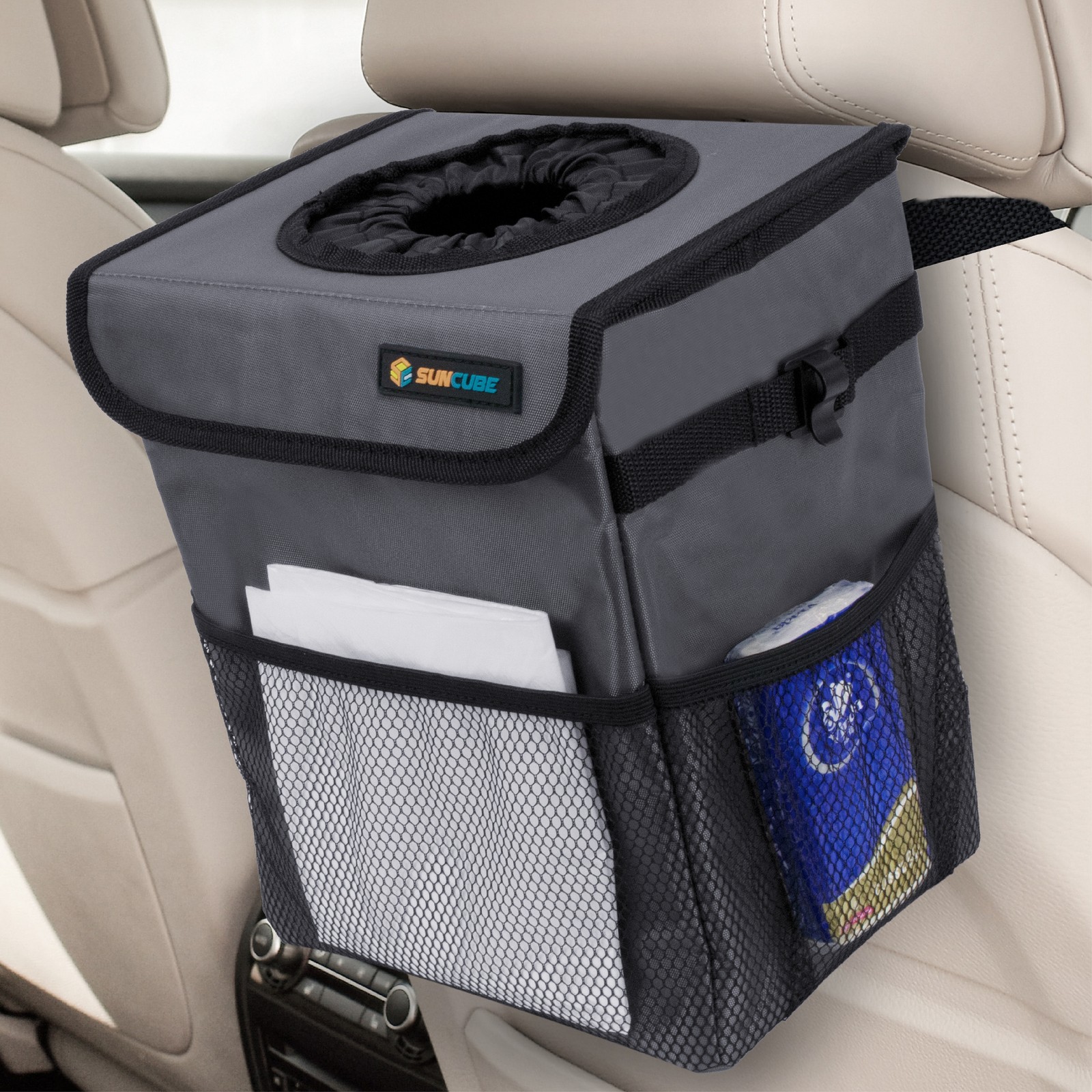 Portable Car Trash Can Garbage Waste Bin Bag Organizer for Vehicles Waterproof
