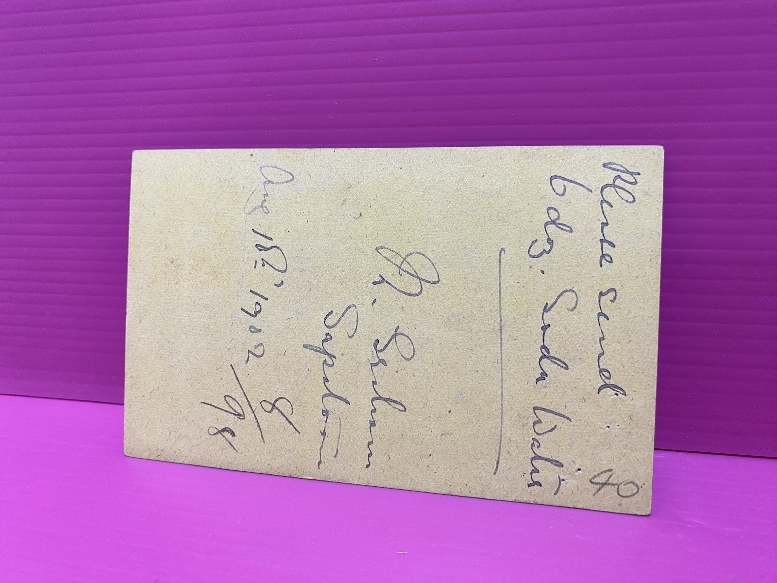 Thailand Siam Bangkok 1902 Postcard 1.5 Atts Local Use Bangkok5 Postmark Rare