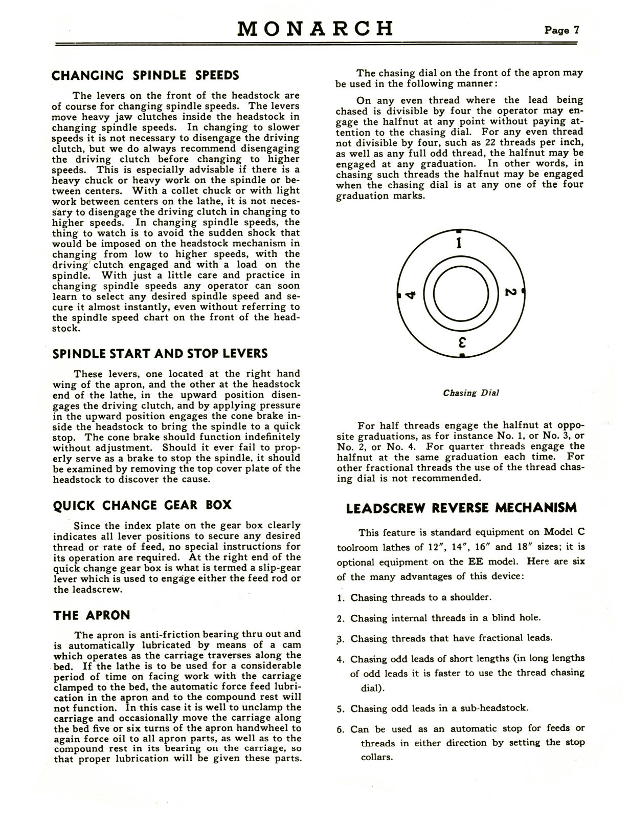 Monarch Lathe Model CK Operating, Maintenance, & Parts List Manual #1577