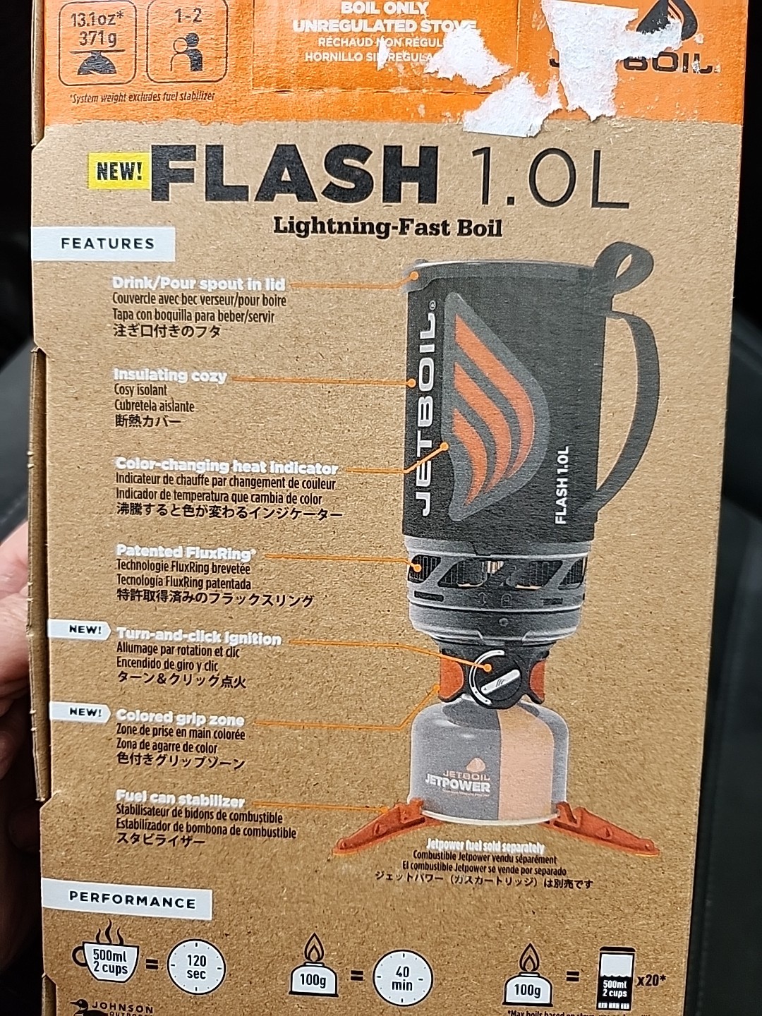Jetboil Flash 1.0 L Lightning Fast Boil System Blue FLBM3 - Brand New Sealed