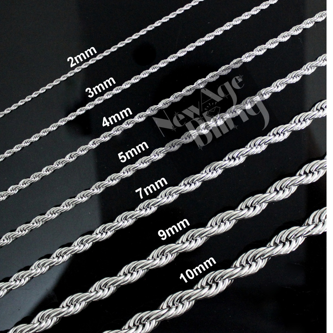 Stainless Steel Rope 316L Chain 2mm-10mm Durable Quality Men's Women's Necklace