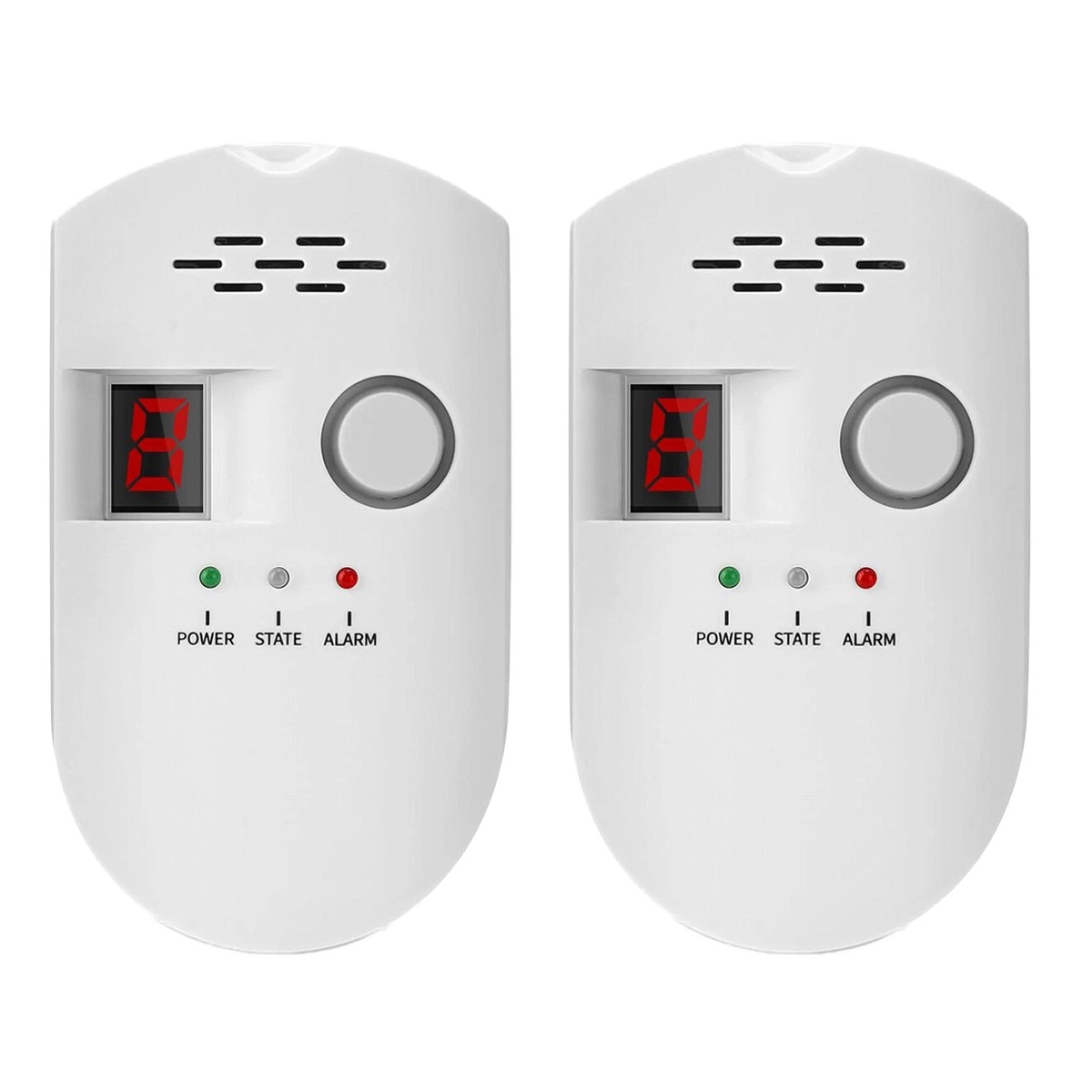 2PC Digital Gas Leak Detector Alarm Sensor Propane Butane Methane Natural Catch