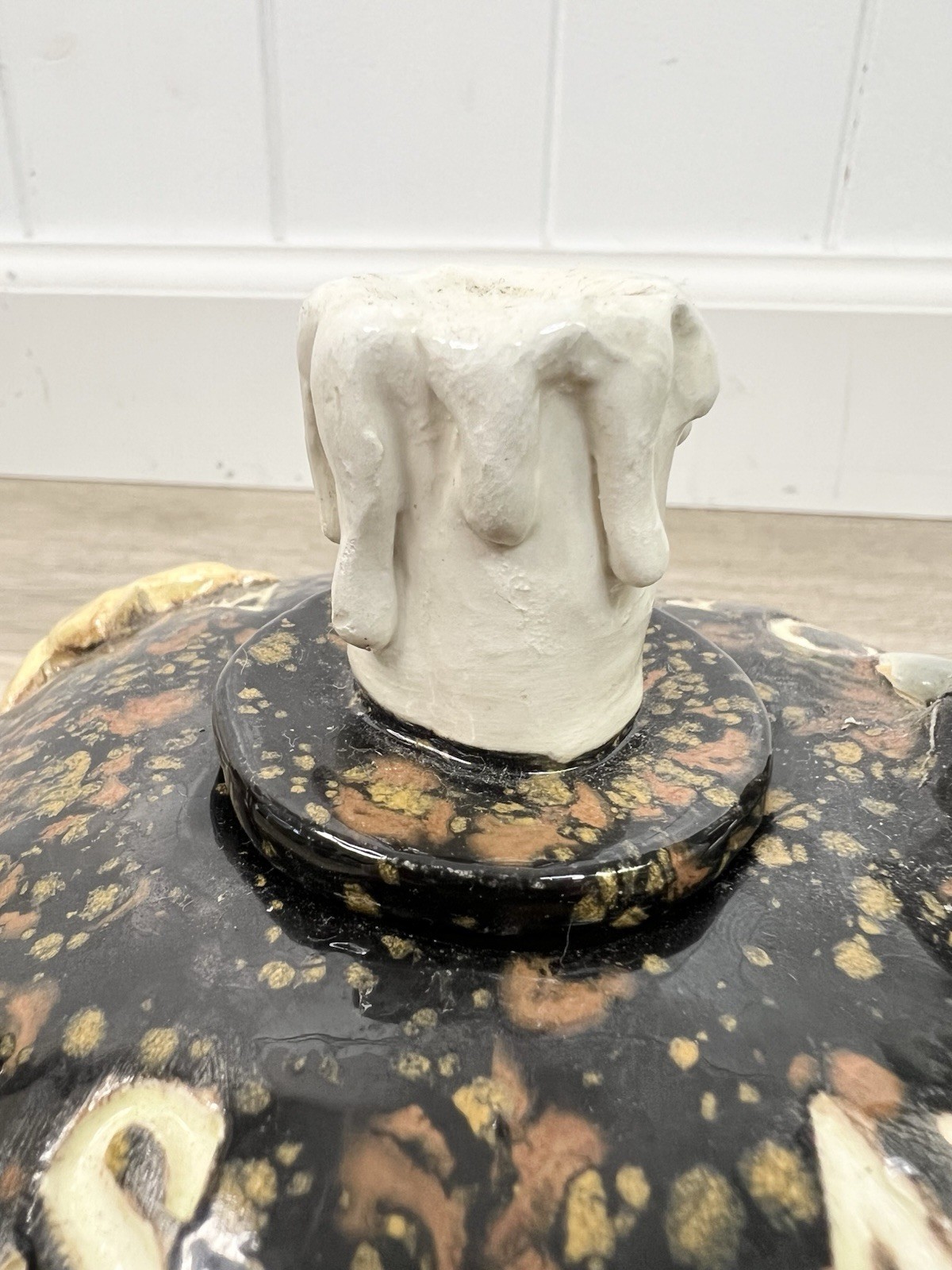 Quija Ceramic Teapot Decor Goth Tarot Witchy Planchette Pentagram Moon *Read