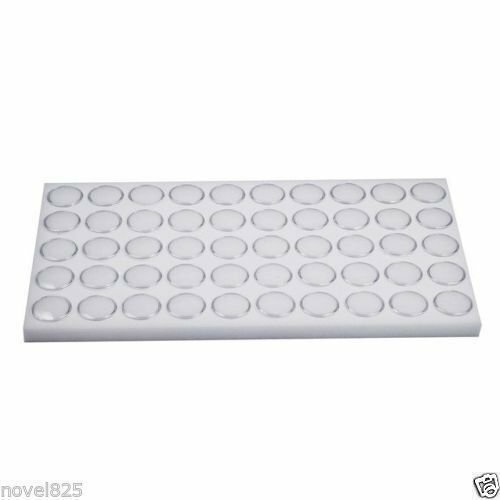 New 50 White Foam Gem Jars Gemstone Storage Display Tray Insert