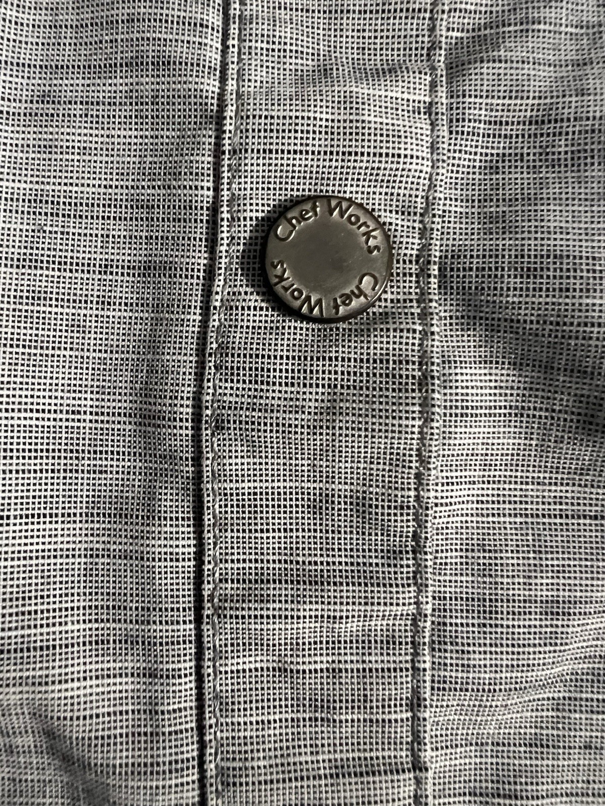 Chef Works Men's Short Sleeve Shirt Urban Collection Size M Gray Snaps