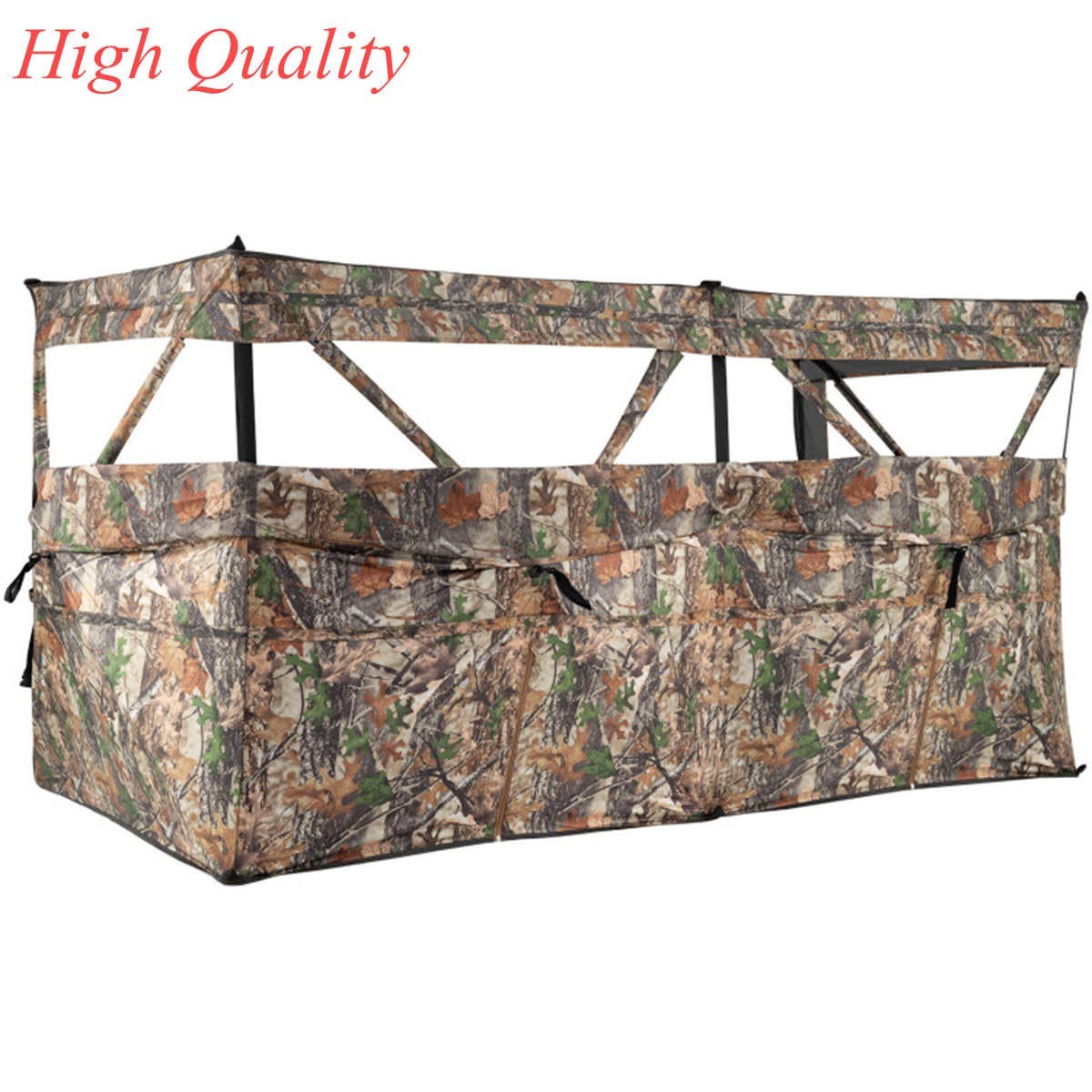 360 Panoramic Hunting Blind-4 1-Way See Through Panels Modular Setup /Dog Doors