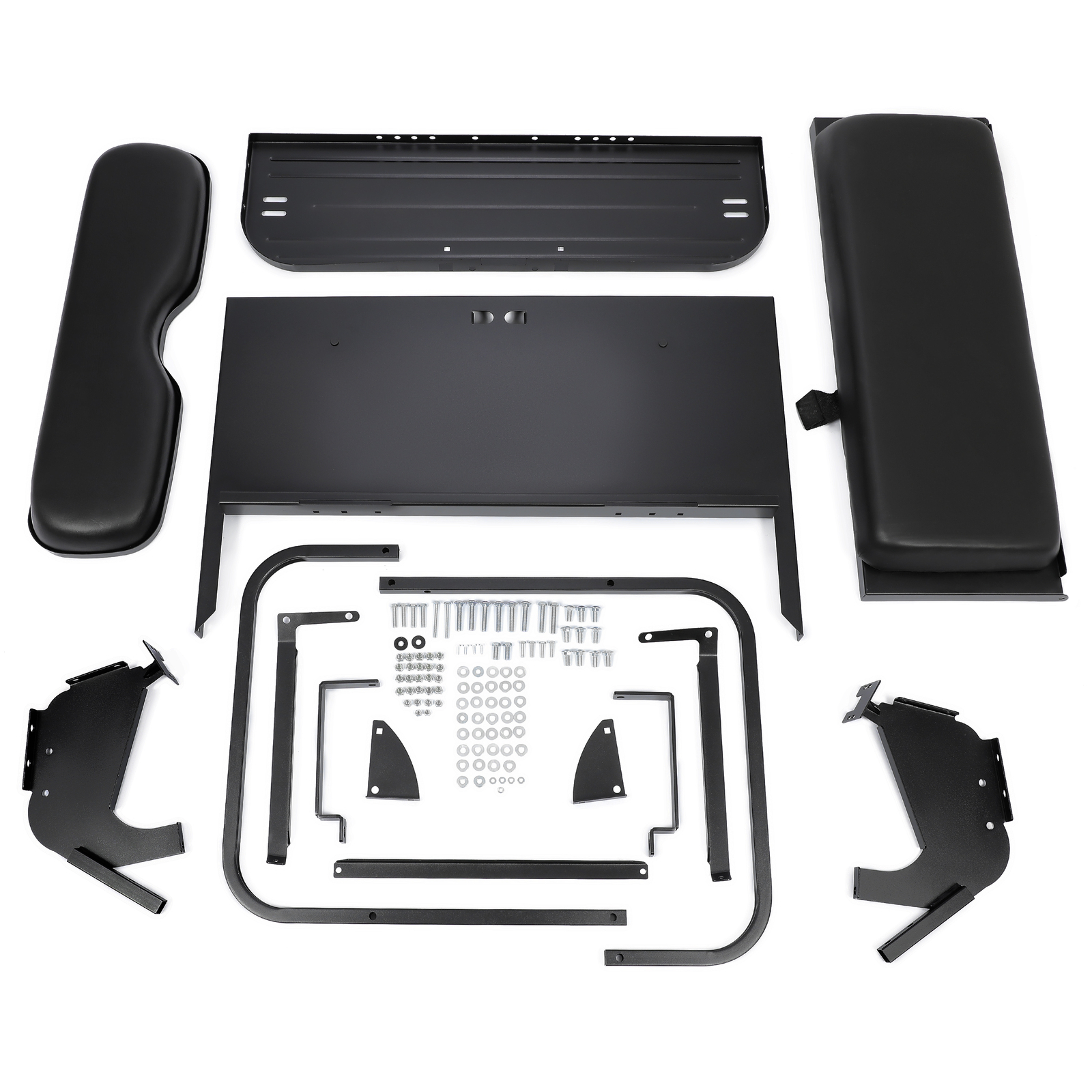 Rear Back Seat Kit For Yamaha G14 G16 G19 G22 Flip Folding Steel Frame Black