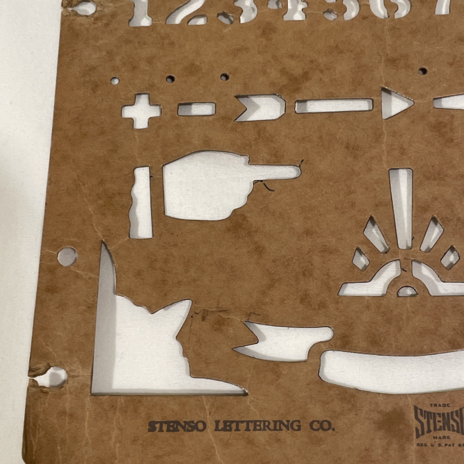 Vintage 1960’s Stenso Lettering Co - Lettering Guide Stencil No. 12, 1/2 Inch