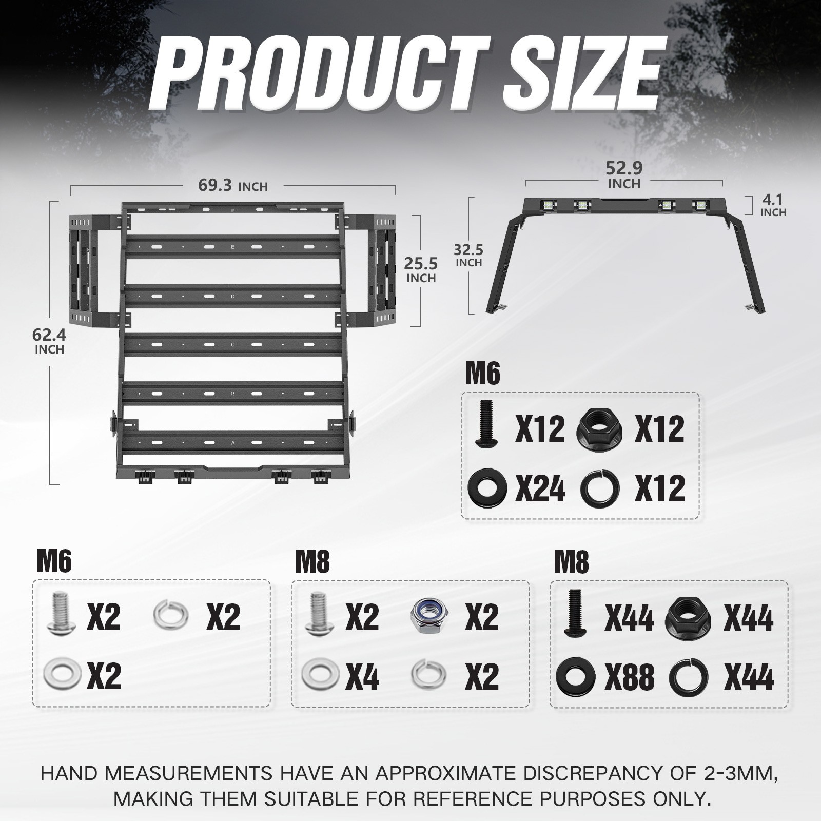 Roof Rack with Ladder For 2007-2018 Jeep Wrangler JK Unlimited 4 Doors Hardtop