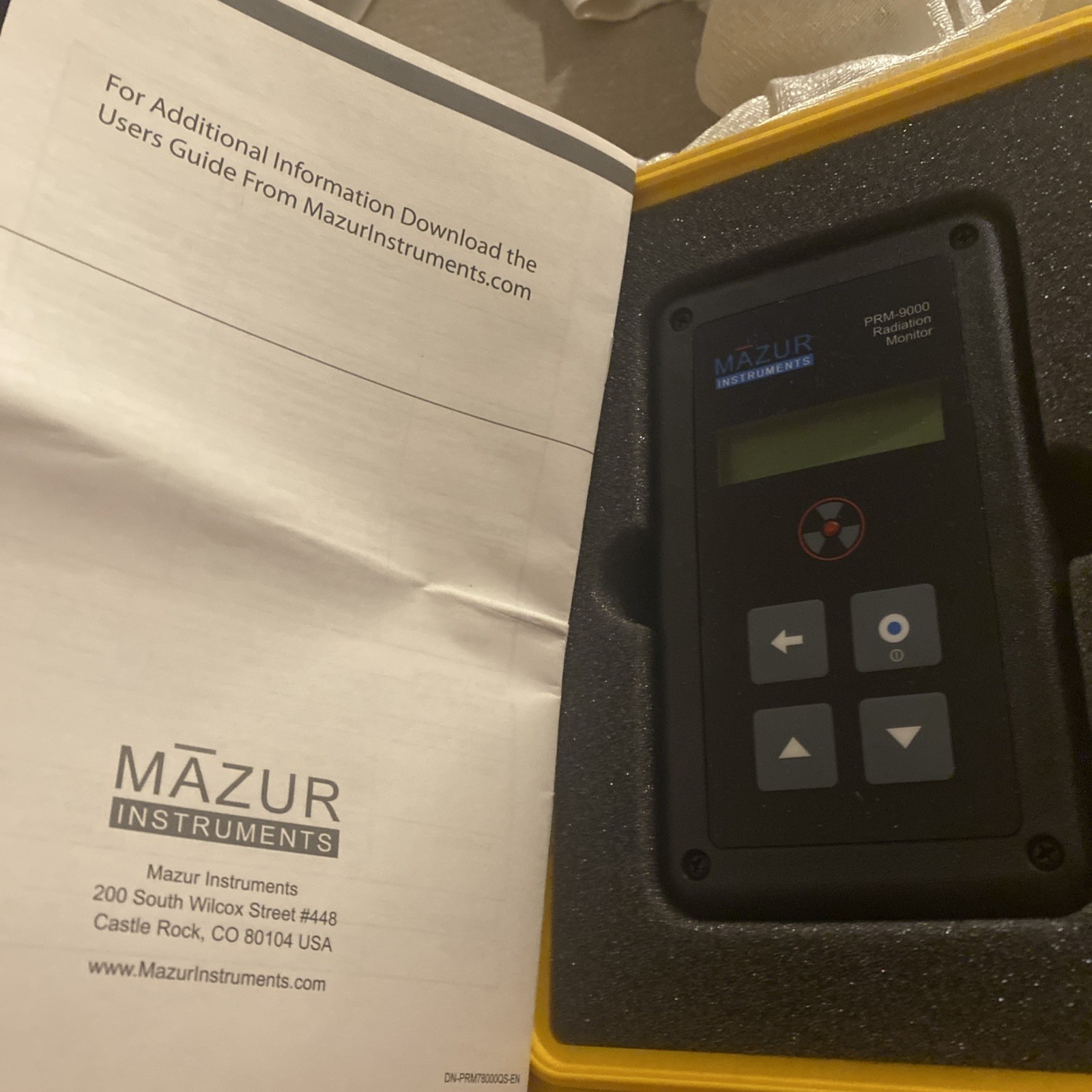 PRM-9000 geiger counter/nuclear radiation detector , Mazur instruments