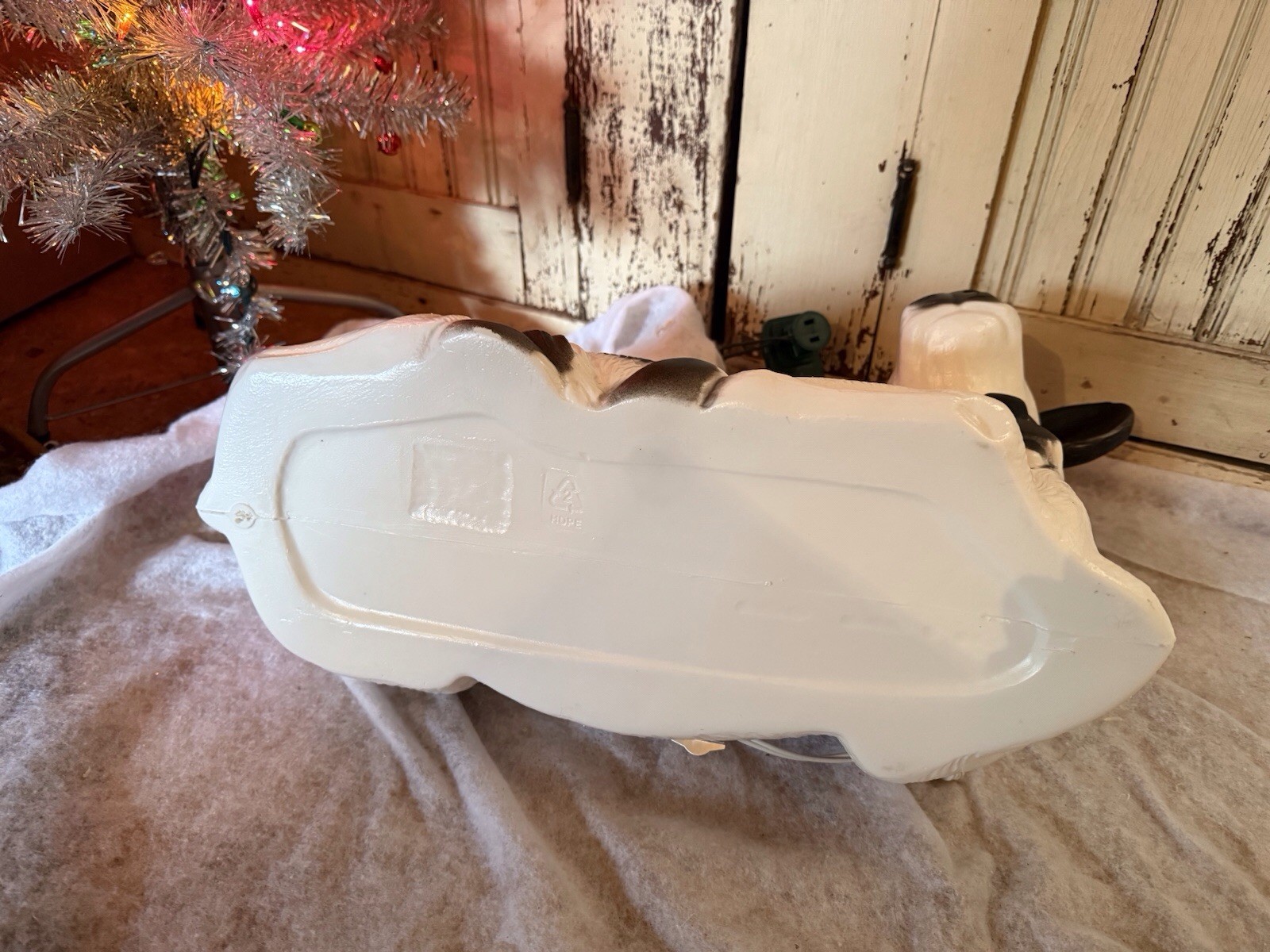 Blow Mold Cow Light Up Union Products New Nativity Black And White