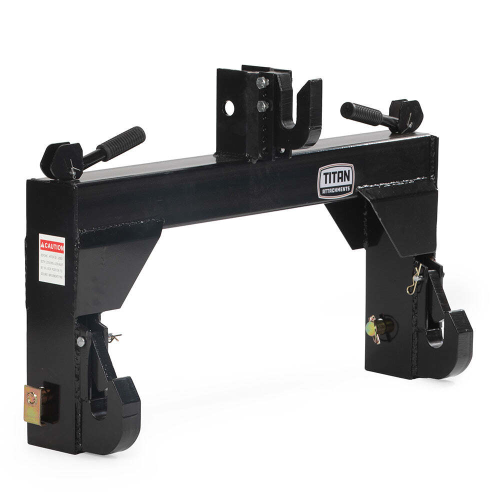 Titan Attachments 3 Point Black Quick Hitch Receiver, Fits Cat 2 Tractors