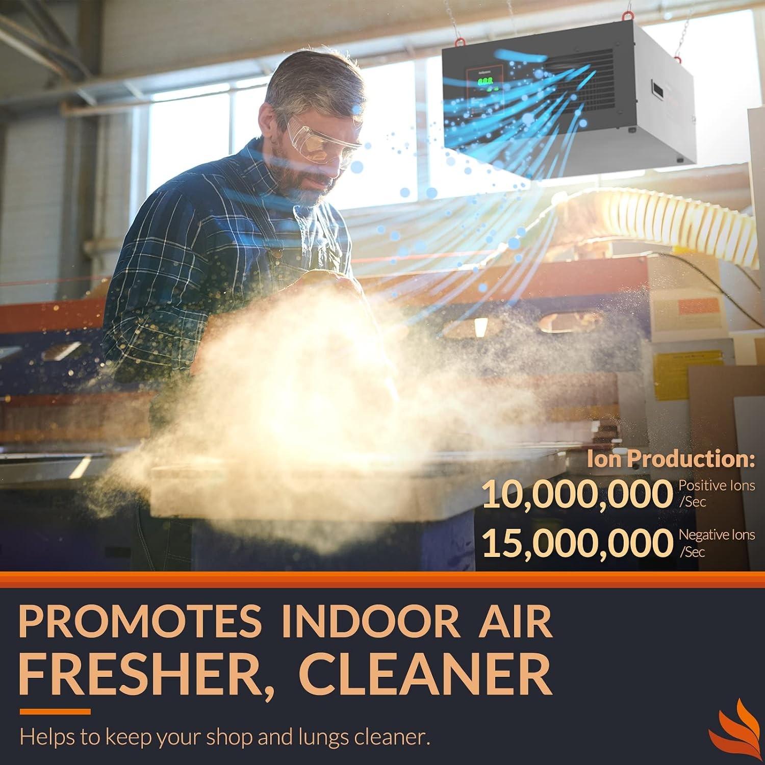 PuriSystems PuriCare 1100IG Hanging Air Filter w/Remote 1100CFM for Woodworking