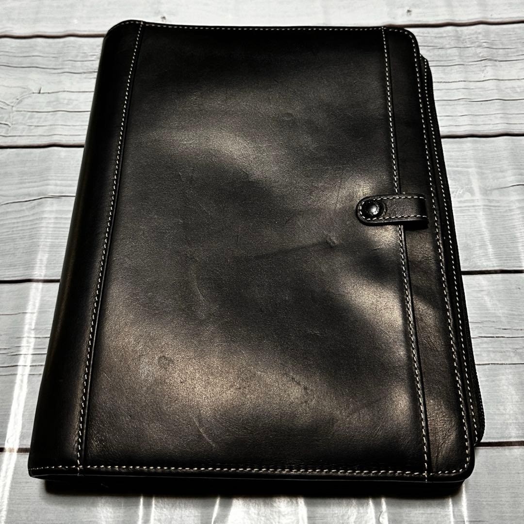 Filofax Hamilton ZIP A5 Leather Organizer Genuine Leather Excellent Condition