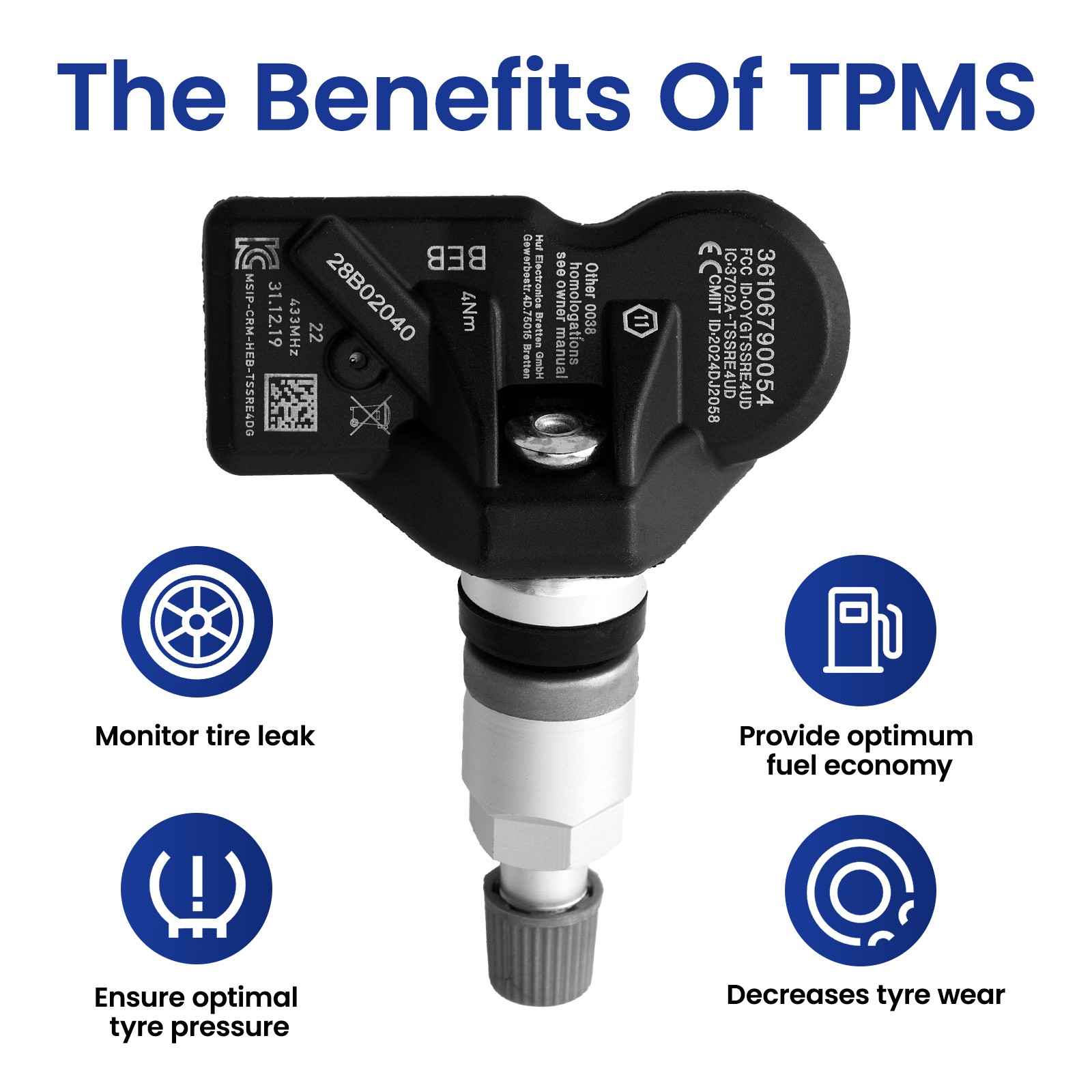 4PCS TPMS Tire Pressure Sensor For BMW Mini 36106790054 36106790054