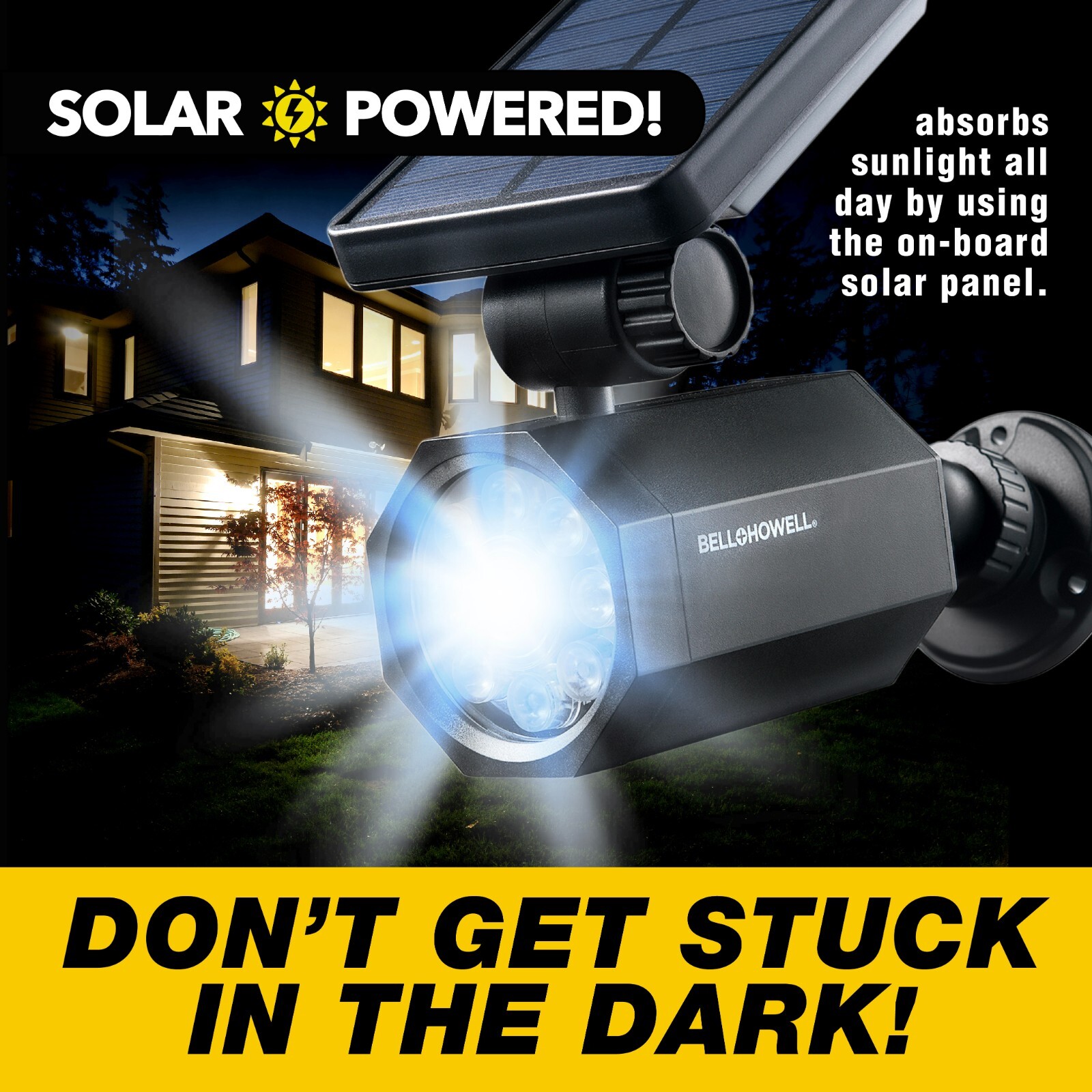Bell + Howell Bionic Spotlight Original LED Solar Outdoor Motion Sensor Light