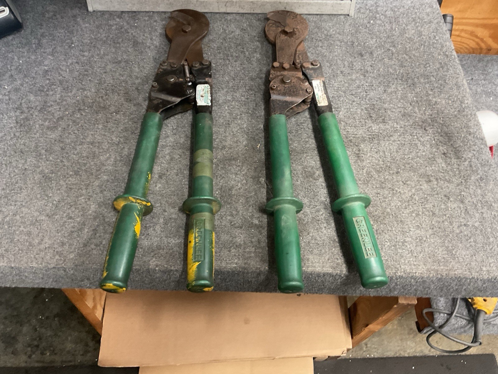 Lot of 2 Greenlee 756 Ratchet Cable Cutters