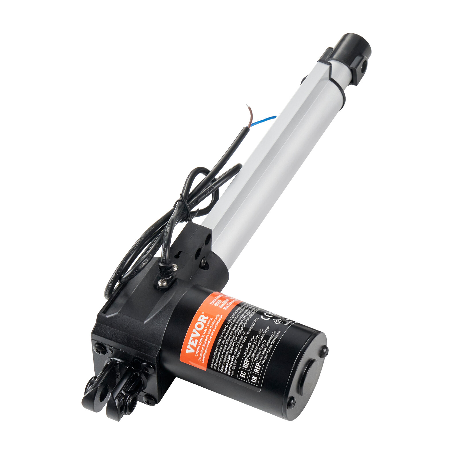 VEVOR Linear Actuator 12V 8Inch Heavy Duty 1320lbs/6000N 0.19"/s IP44 Protection