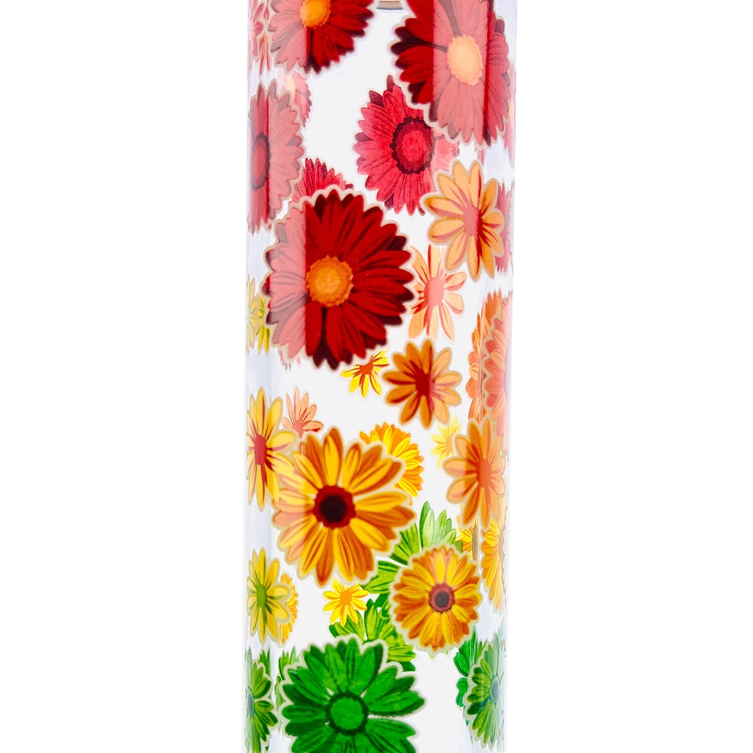 10" Heavy Glass Bong Smoking Hookah Water Pipe Colorful Floral Beaker 14mm Bowl