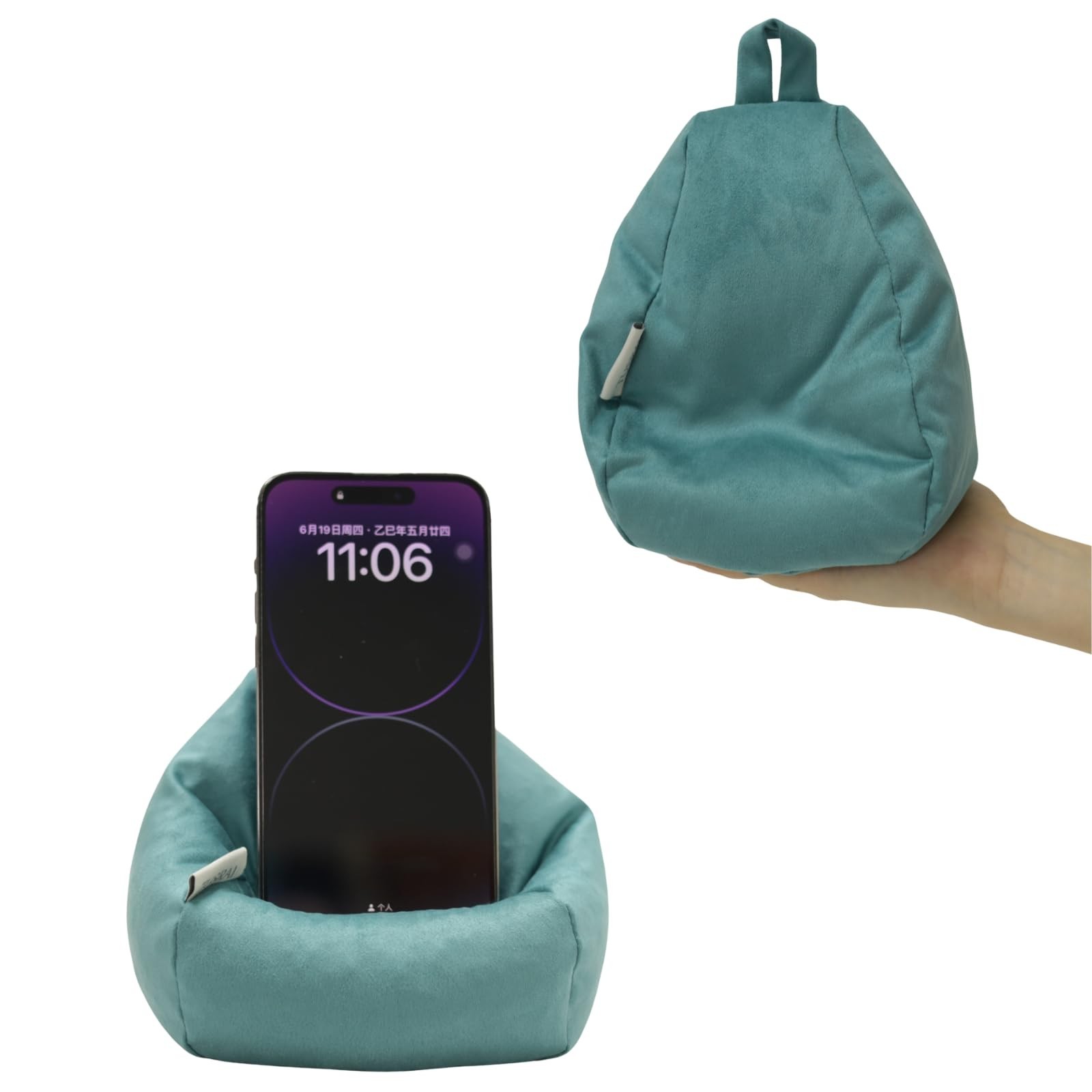 2pcs Cover of Mini Bean Bag Chair Cell Phone Holder (No Filler) Ultra Soft Mi...