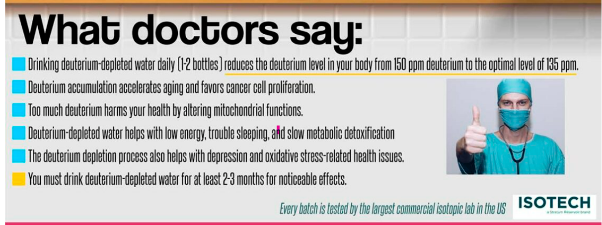 Deuterium Depleted Water 25 ppm Hydro Health 24 pcs x 500ML,free S&H to Cont.US