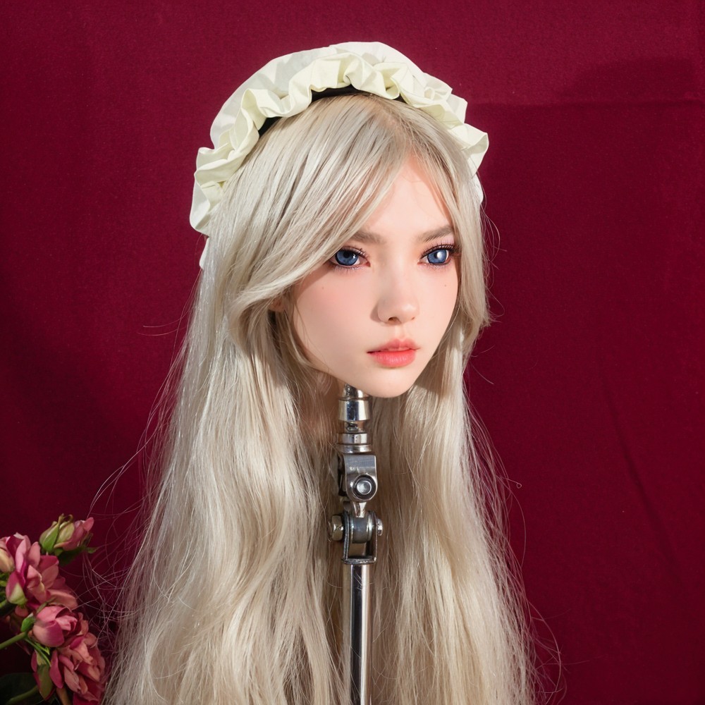 Single female head model,soft texture,Mannequin Head,TPE material,simulated fema
