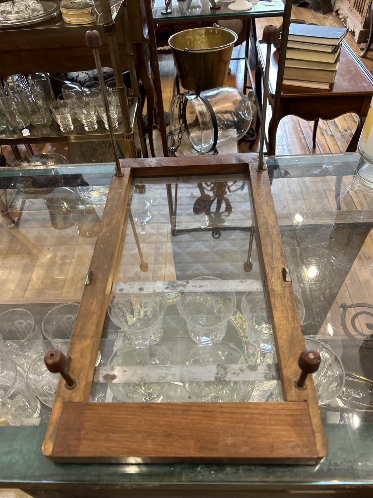 Antique Photo Negative Retouching Easel Photography Wood Glass