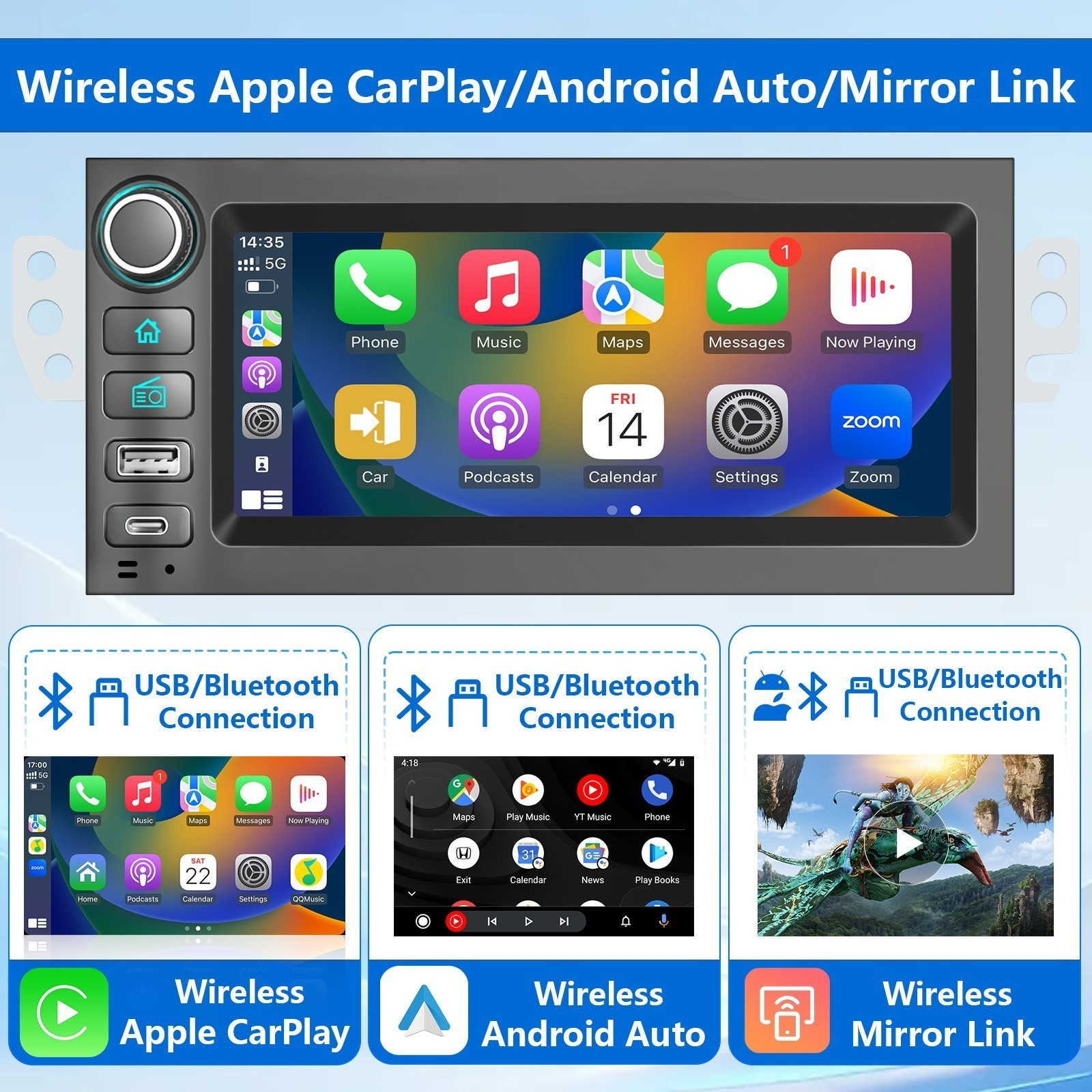 Plug play For GMC Jimmy Sonoma 1998-2001 Apple Carplay Car Stereo Radio GPS Navi