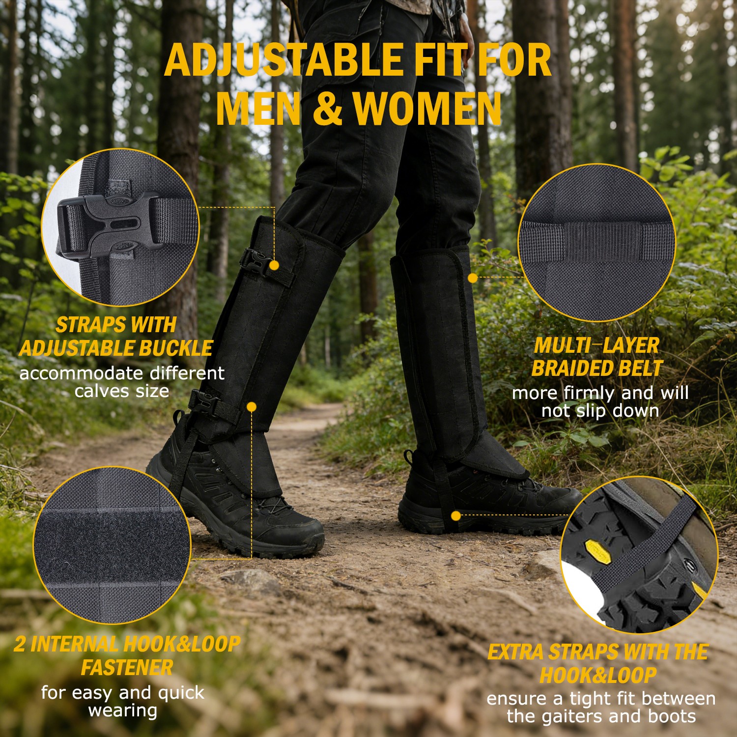 Adjustable Snake Proof Gaiters Leggings Protective for Hunting Outdoor Working