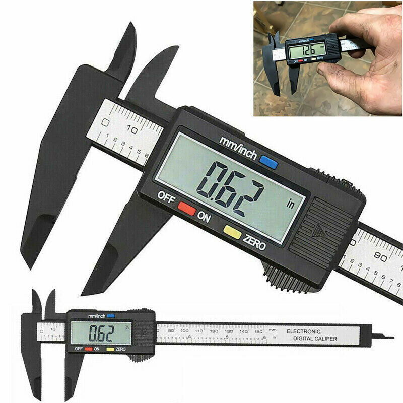 150mm Digital Caliper 6" Micrometer LCD Gauge Vernier Electronic Measuring Ruler