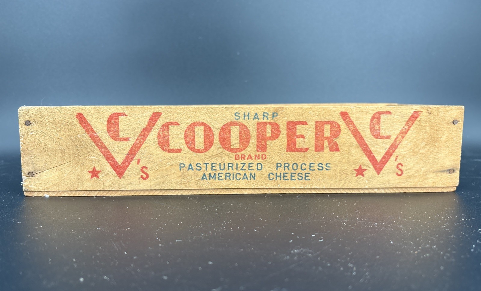 Vintage Cooper Sharp Cheese Box Pope & Sons Phila Pa. Wooden Advertising