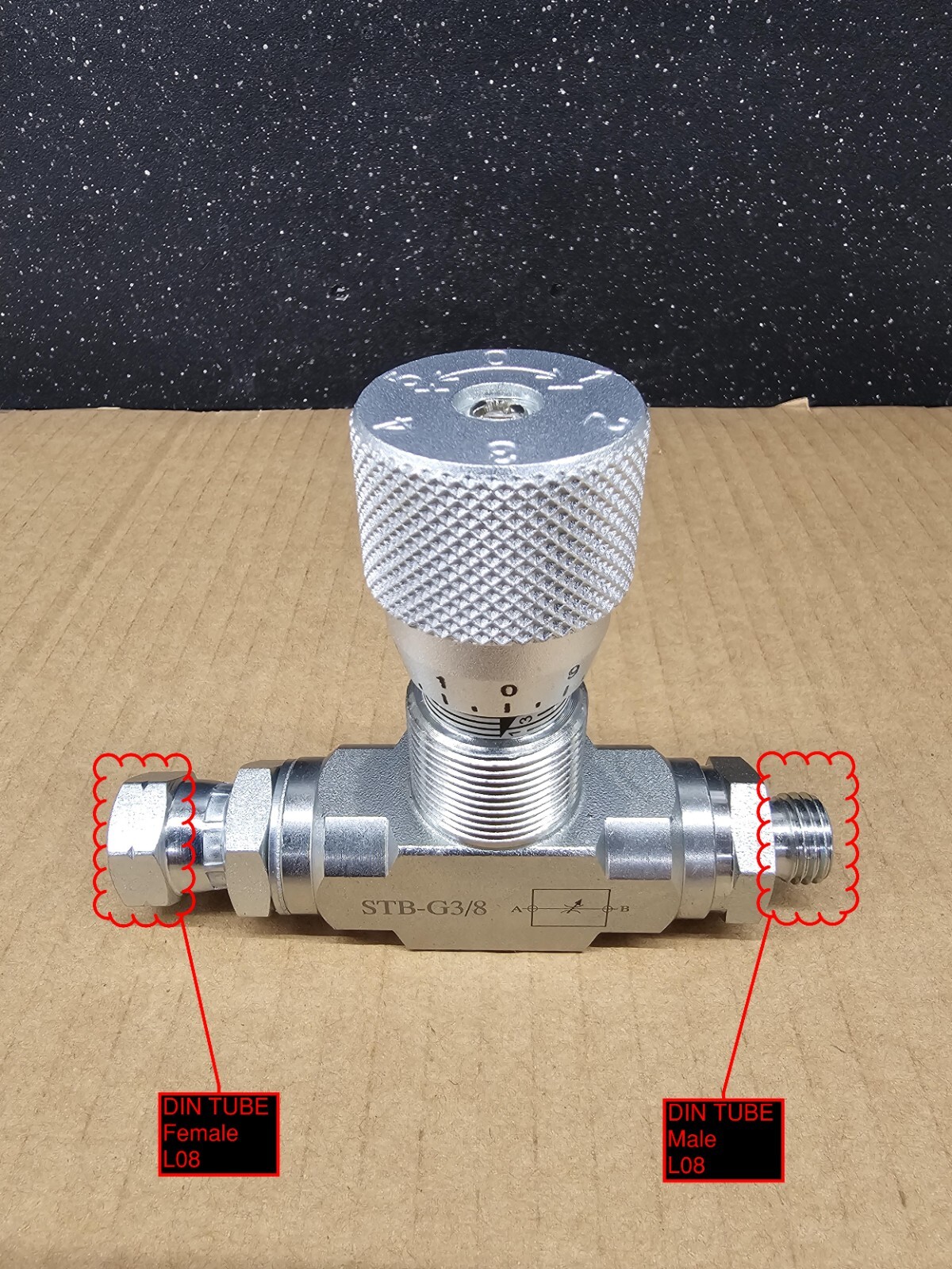 3/8" Hydraulic Flow Control Valve - STB-G3/8 - Mini Excavator - AGT - Digger USA