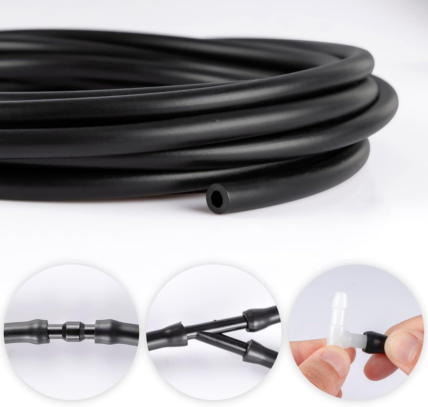 Windshield Washer Hose Kit, 4 Meter Washer Fluid Hose & 12 Pcs Hose Connectors