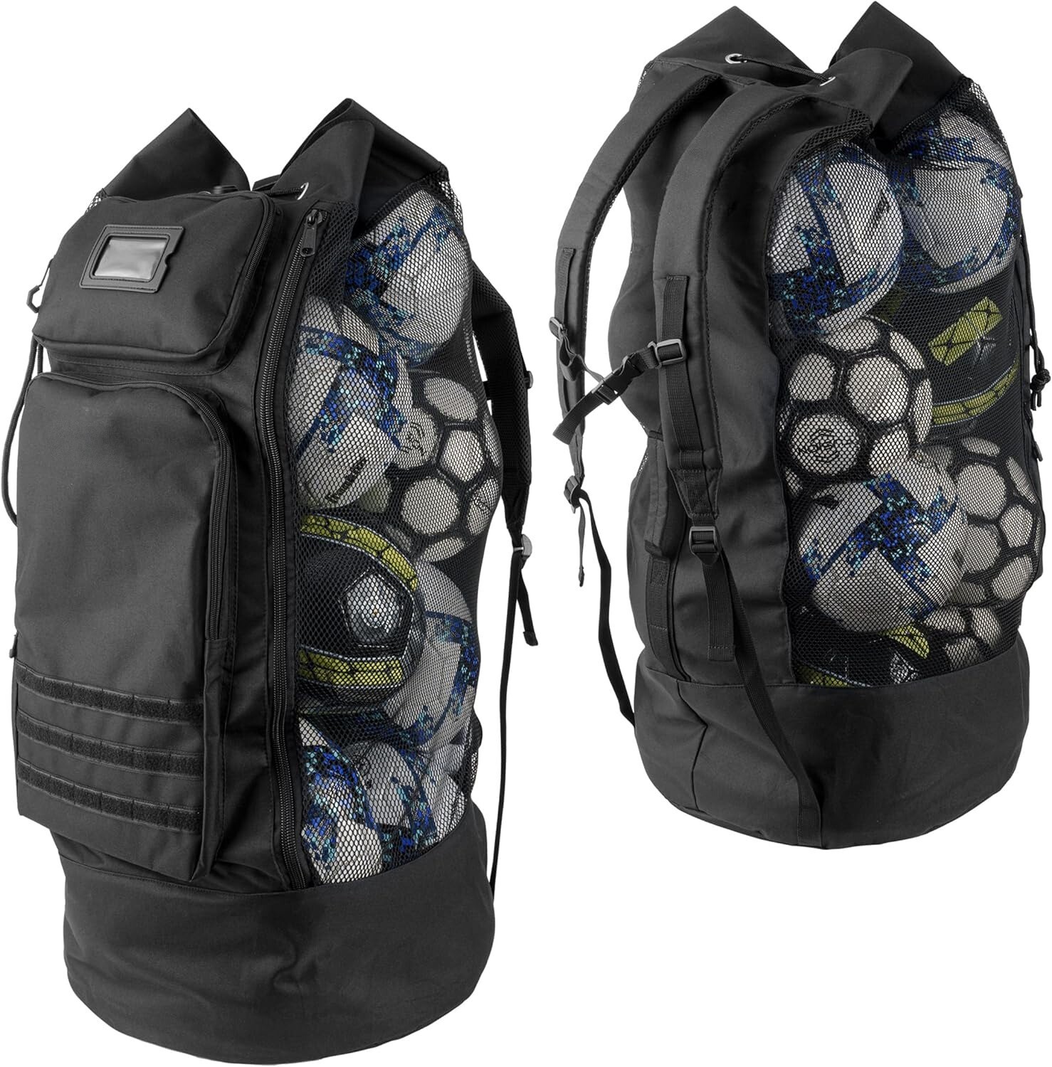 Gagasport Heavy Duty XL Soccer Mesh Ball Bag with Adjustable Backpack Straps