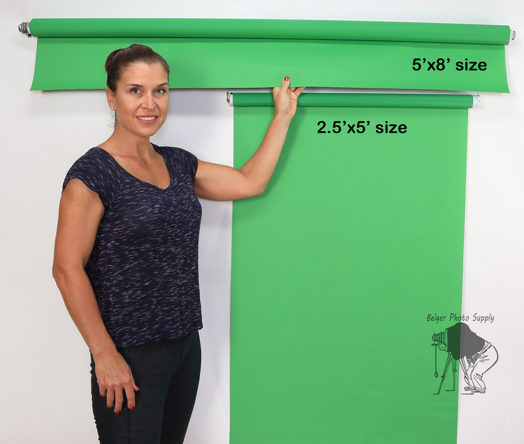 WHITE 2.5'X5' Wall/Ceiling Mounted Rollup Background System ID Photos Headshots