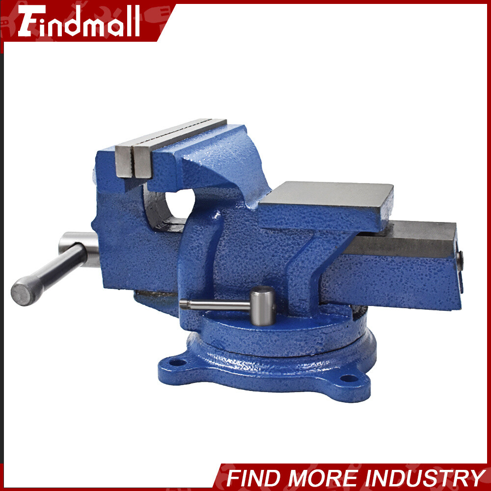 Findmall 5" Bench Vise with Anvil Swivel Locking Base Table Top Clamp Heavy Vice