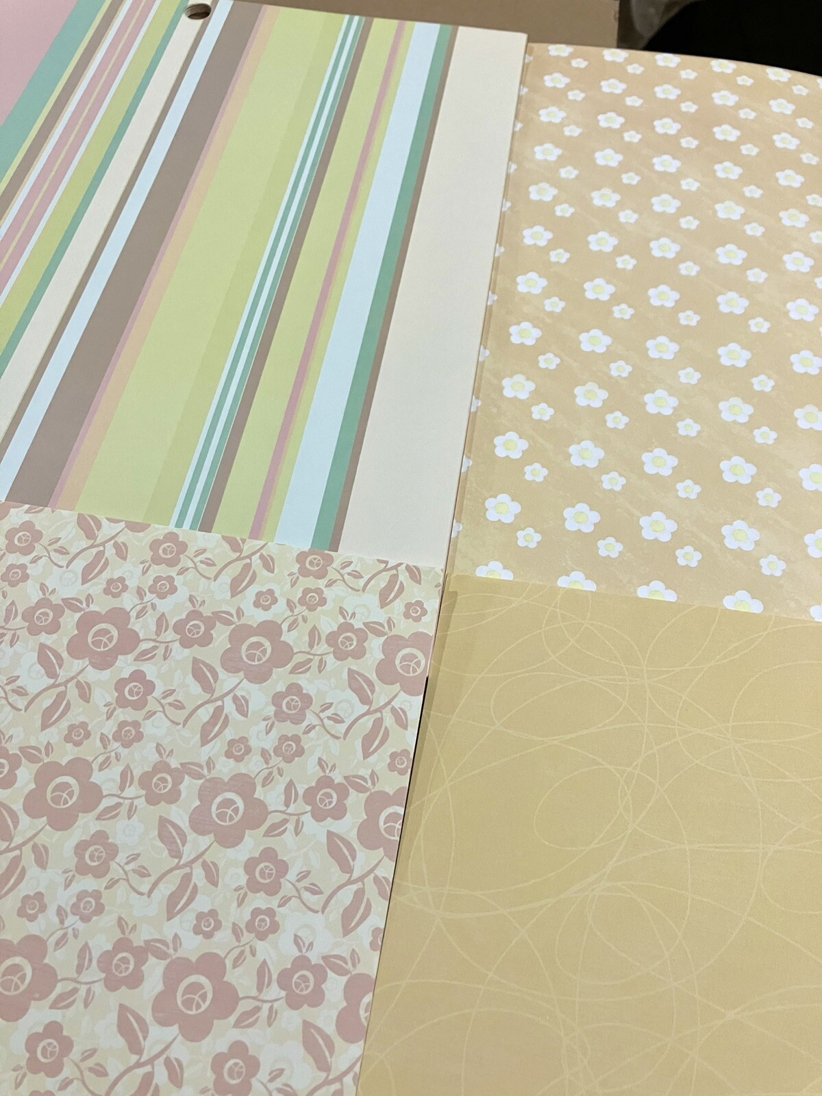 12x12 Scrapbook Paper Baby Girl Pastel 28 Pieces Junk Journal Craft Paper