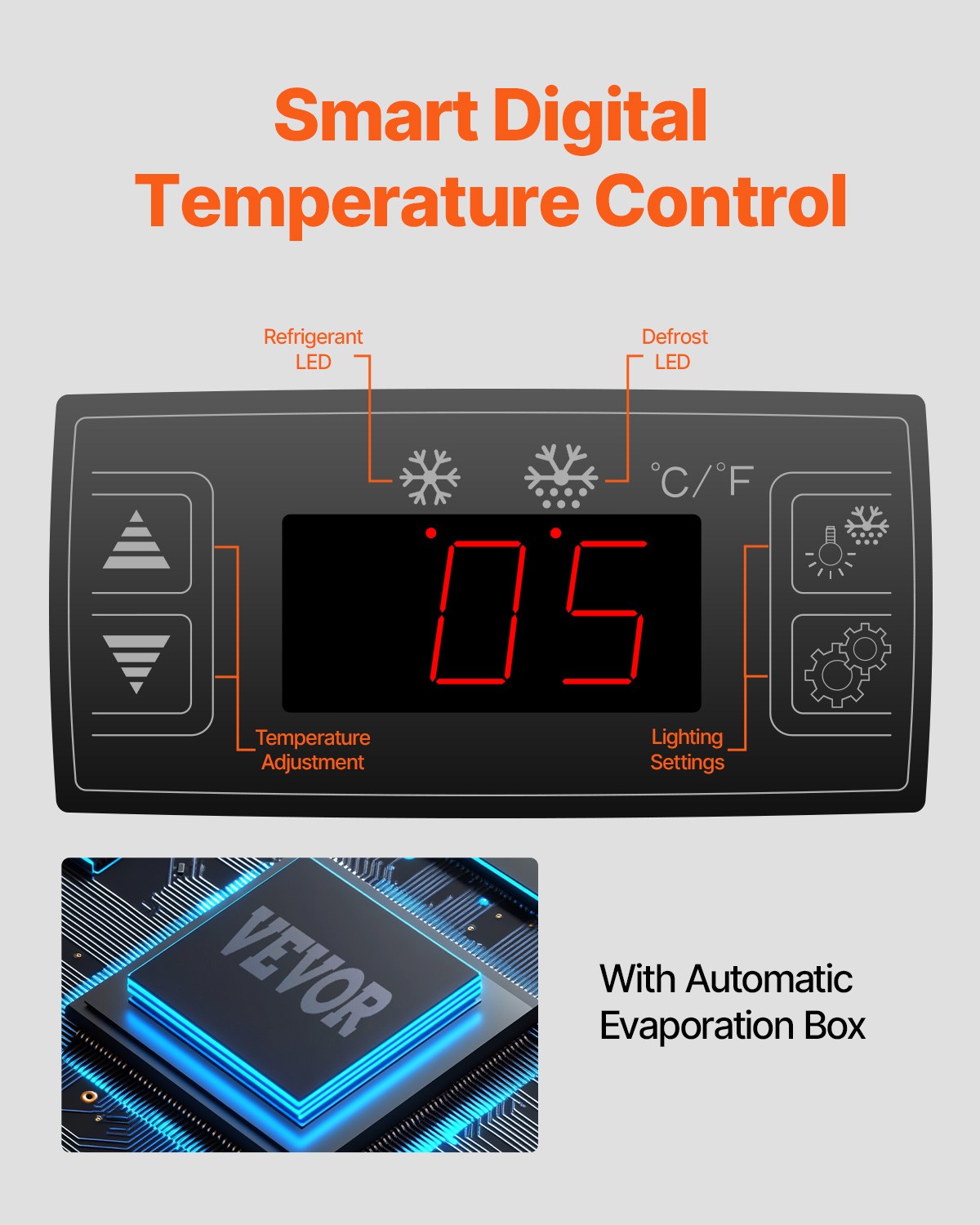 VEVOR Open Air Merchandiser 4-Tier Display Cooler with Air Curtain 18.4cu.ft.