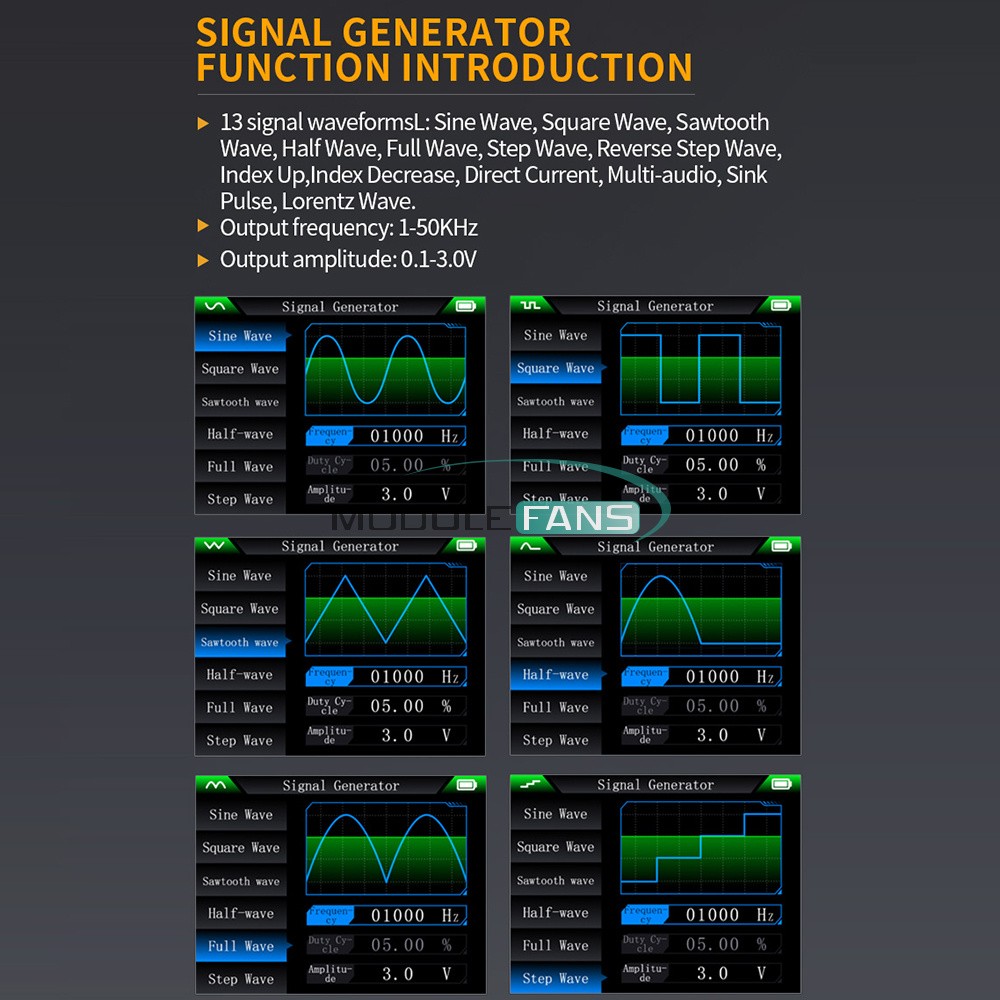 FNIRSI 2C53T Upgrade Handheld Digital Oscilloscope Multimeter Signal Generator