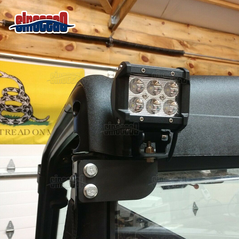 For Polaris Ranger Full Size 2013-24 Rear LED Cube Tailed Light Mount Brackets
