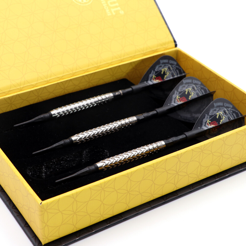 CUESOUL Robbie 'KONG' Green 20g 90% Tungsten Soft Tip Dart Set-Silver