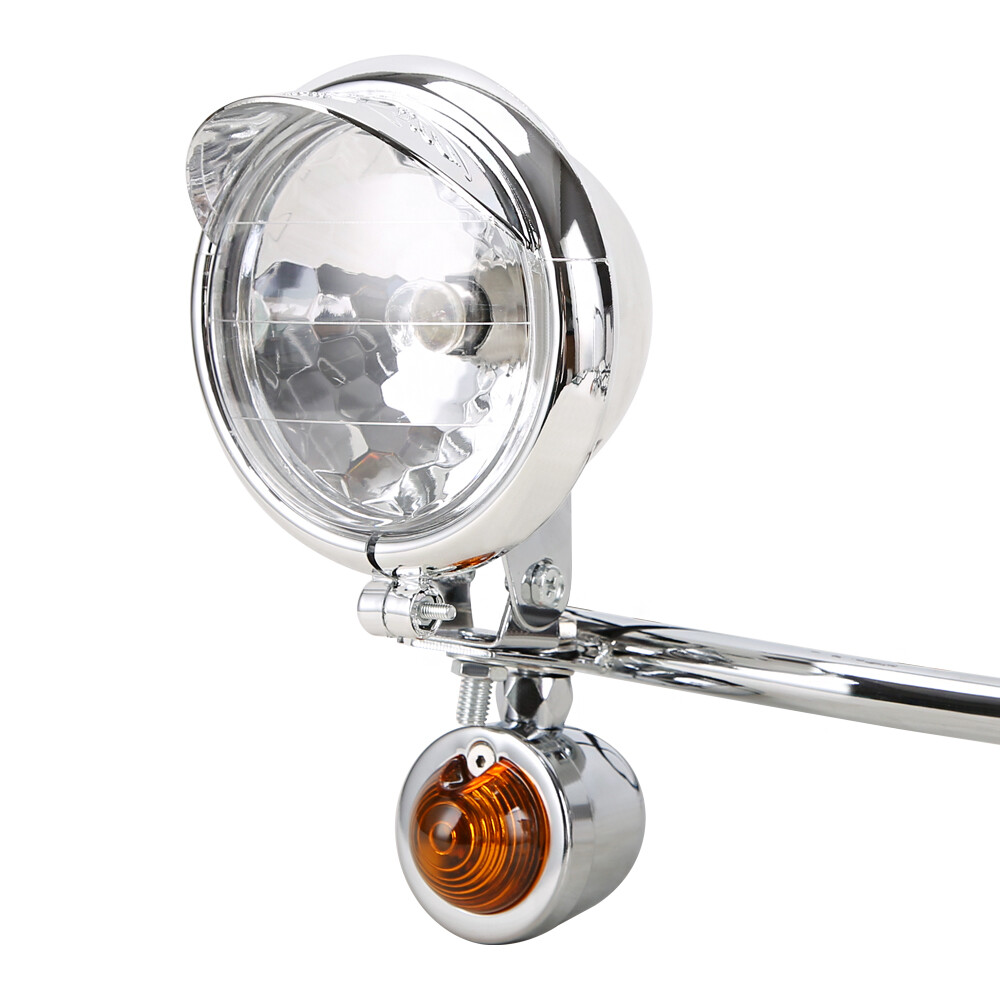 Passing Turn Signals Fog Spot Lights Bar Bracket For Harley Softail FatBoy FLSTF