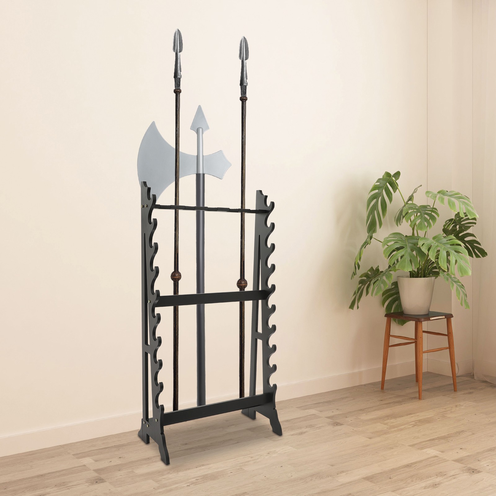 10 Tier Vertical Sword Stand Display 5 Hole Sword Holder