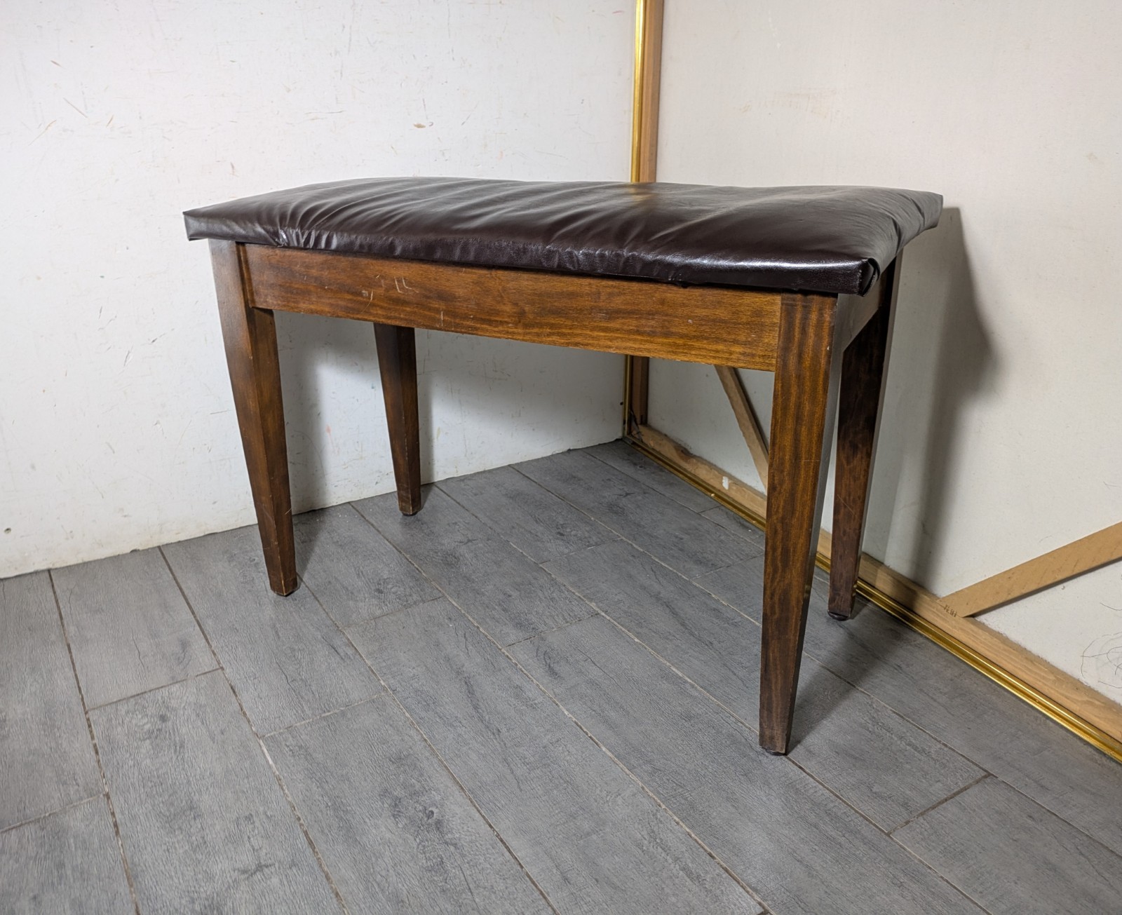 Vintage Manual Arts Furniture MCM Walnut Wood Piano Bench with Lid Storage K78