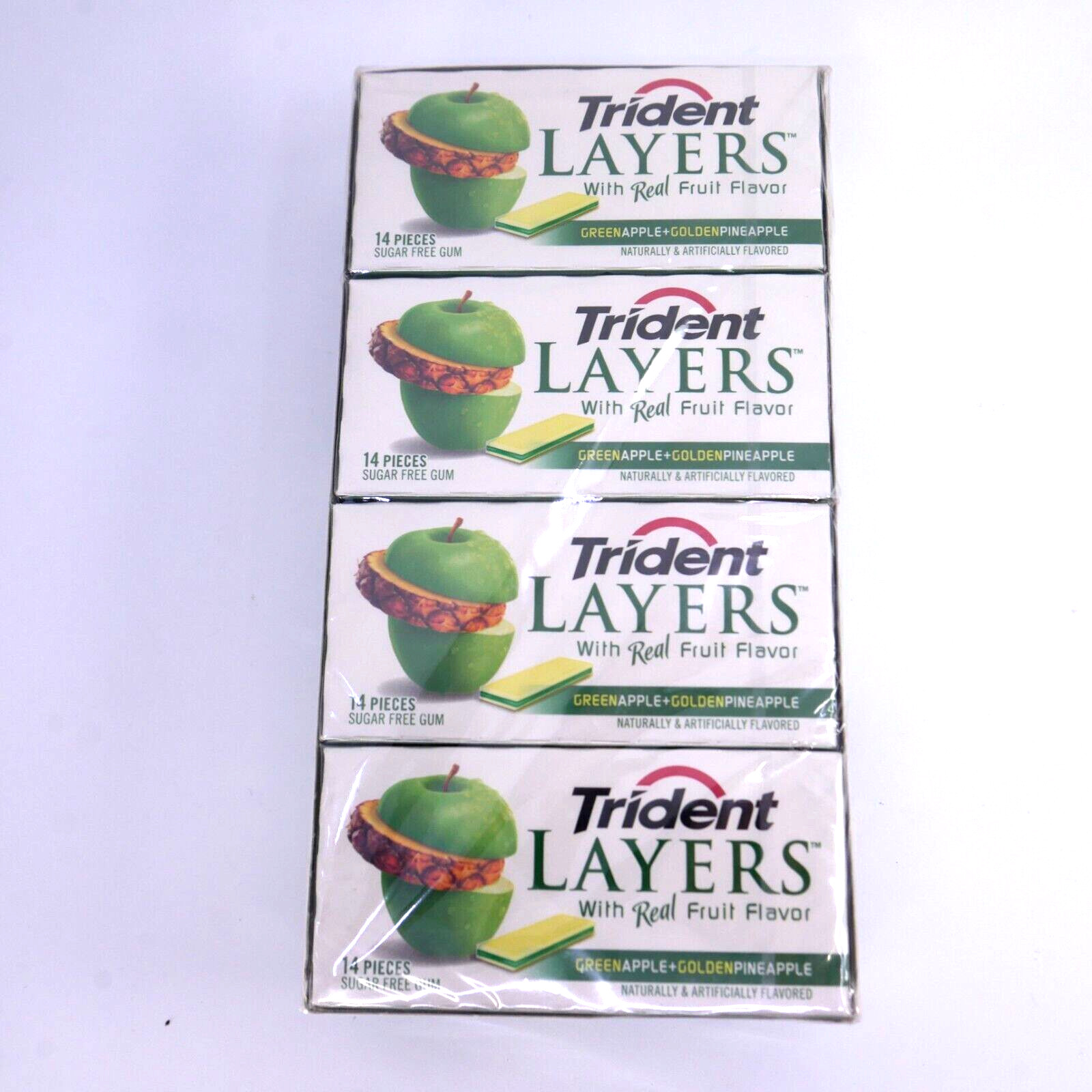 12 packs Trident Layers Green Apple + Golden Pineapple GUM *Collectible* sealed