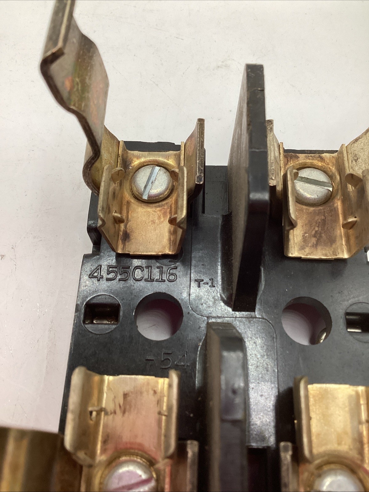 GE PULLOUT FUSE HOLDER 455C116 60 AMP USED